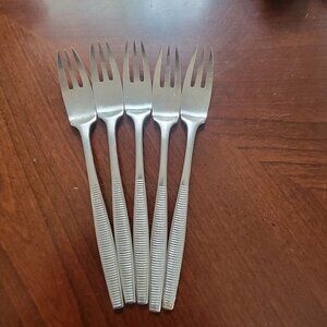 Dansk Designs Finland HQ Stainless Steel Cocktail Forks Set Of 5 Vintage Mid-Cen